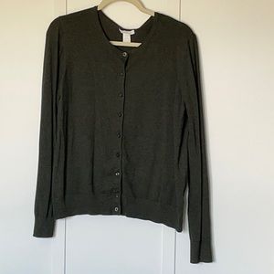 Deep Green Cardigan Sweater